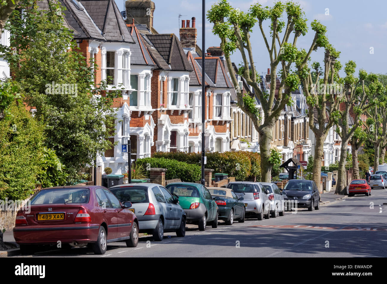 Häuser in Crouch End, London England Vereinigtes Königreich UK Stockfoto