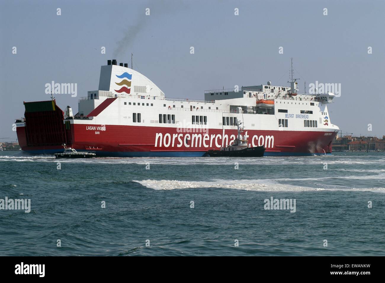 Chioggia, Lagunenstadt südlich von Venedig (Italien), Ankunft der Fähre Stockfoto