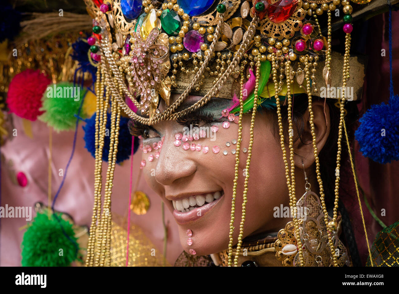 Jember Fashion Carnival in Jember, Indonesien Stockfoto