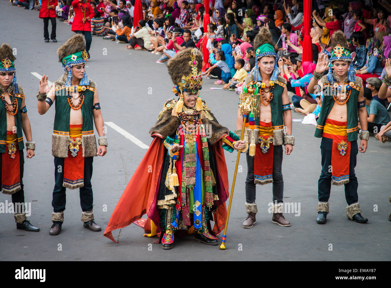 Die Colouful Jember Mode Karneval in Jember, Indonesien, Asien Stockfoto