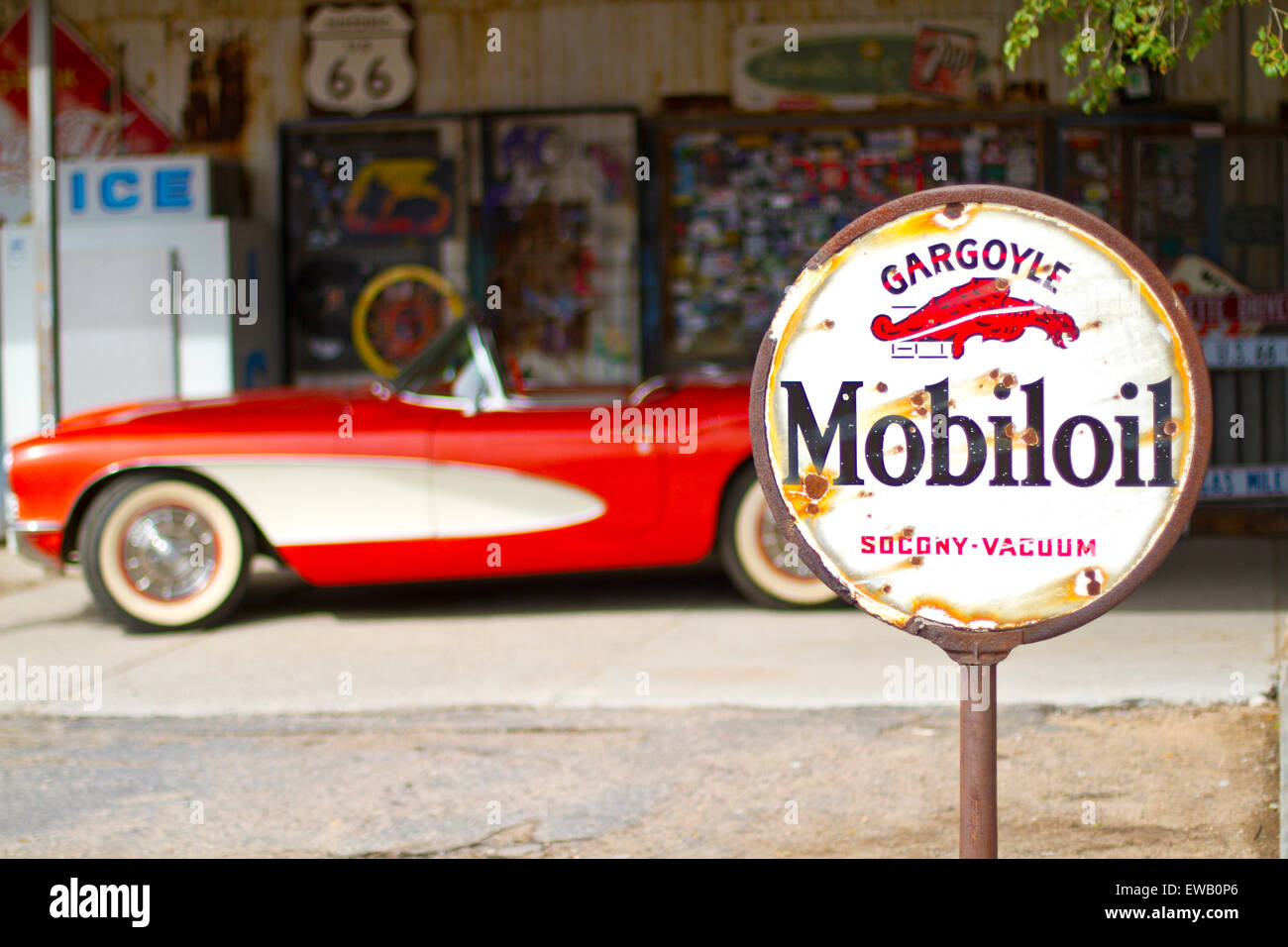 Mutterstrasse U.S. Highway 66 in Kalifornien Arizona und New Mexico Stockfoto