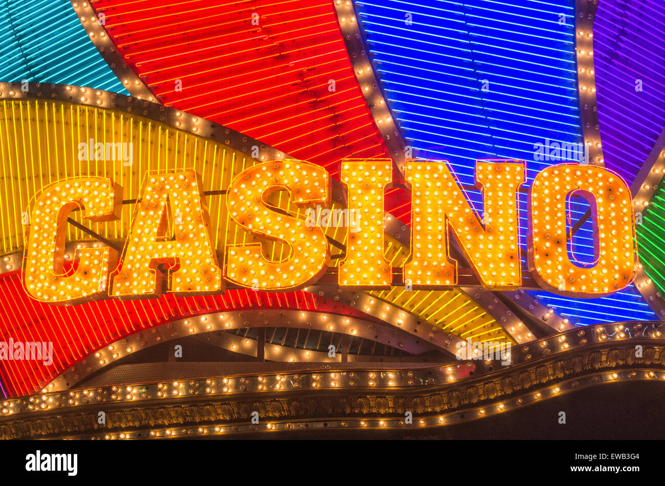 Zeichen der berühmten Casinohotel Casino Lisboa Macau. Stockfoto