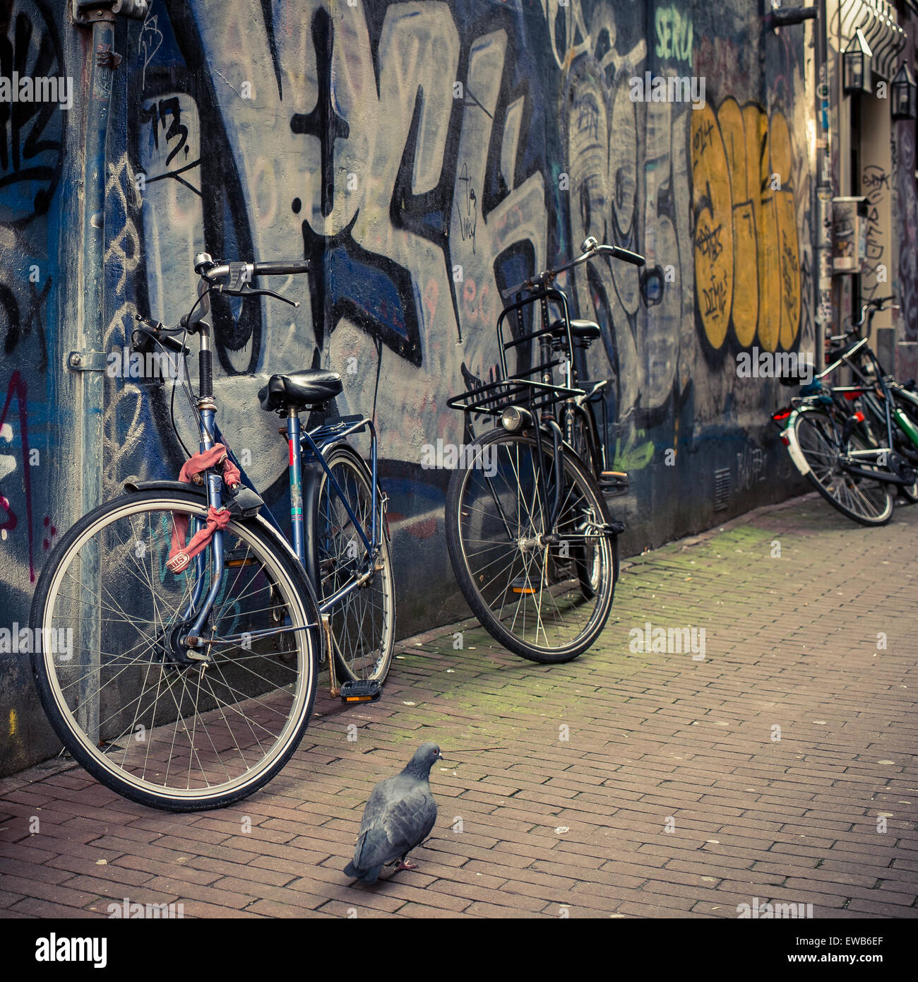 Fahrräder in Amsterdam Stockfoto