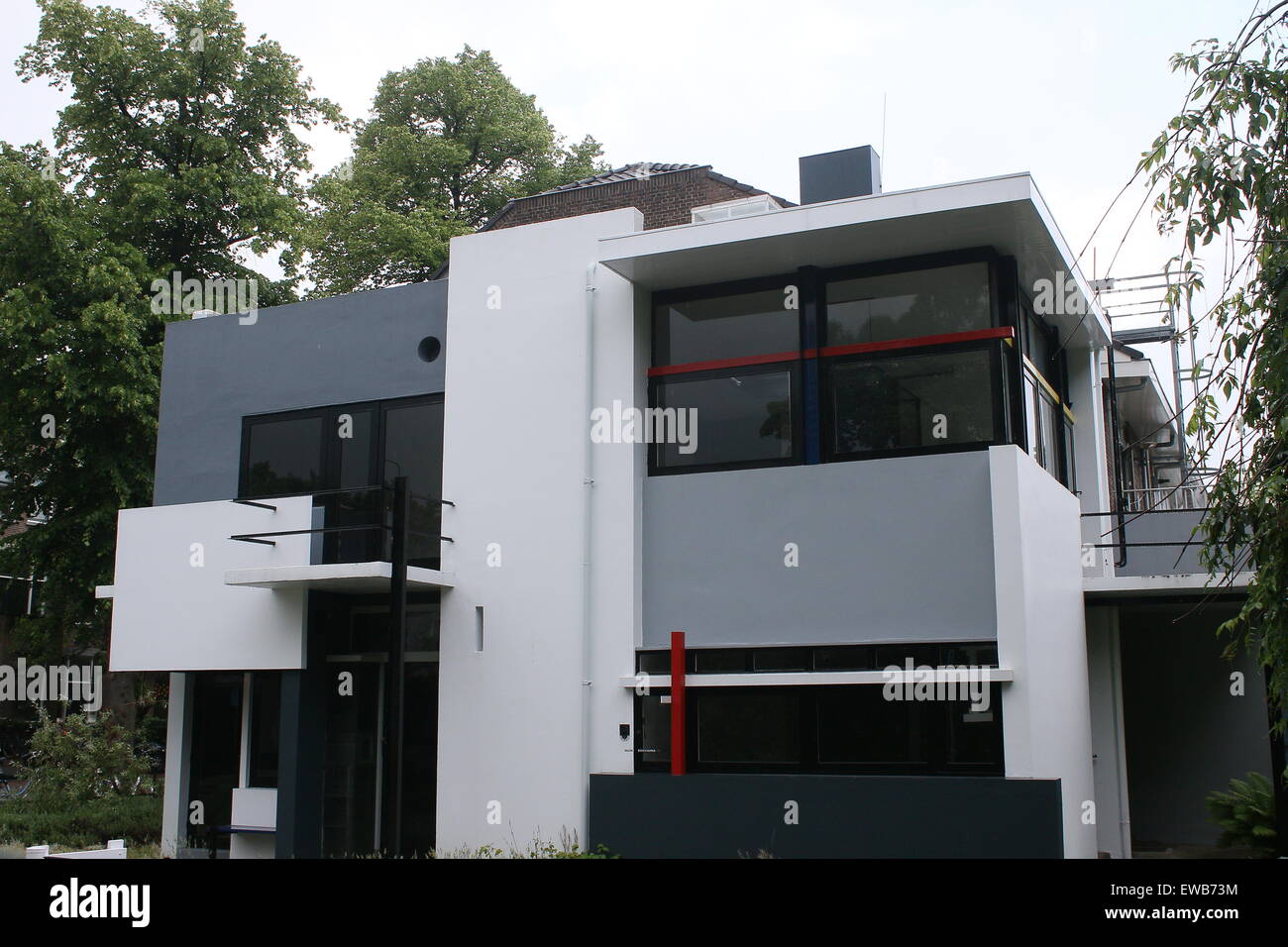 Rietveld-Schröder-Haus, entworfen von De Stijl Architekten Gerrit Rietveld in die 1920er Jahre, Utrecht, Niederlande Stockfoto