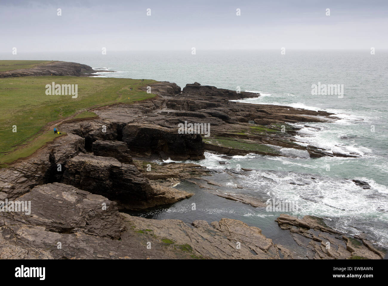 Irland, Co. Wexford, Hook Head Blick östlich der Küste vom Leuchtturm Stockfoto