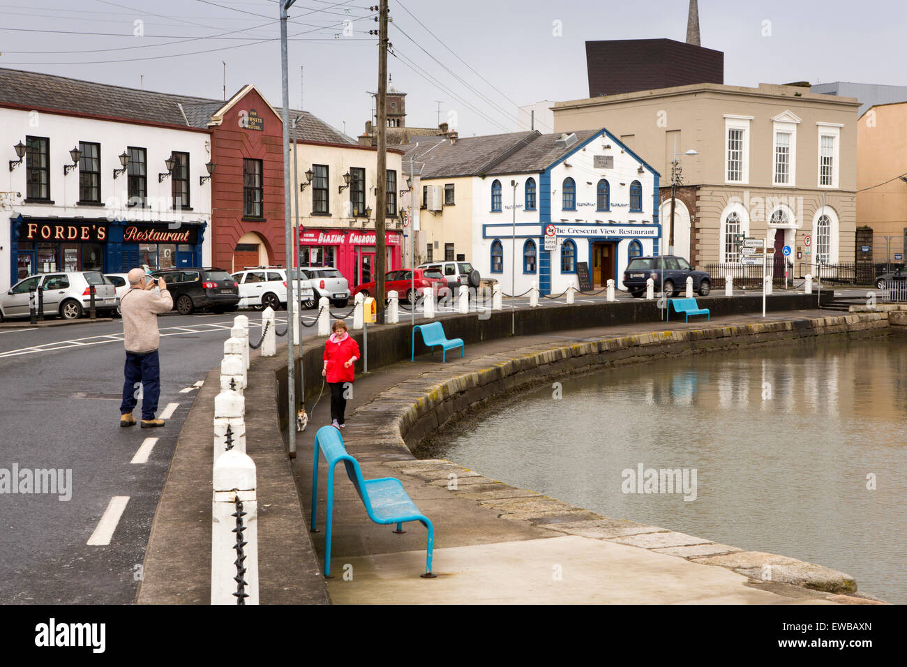Irland, Co. Wexford, Wexford Stadt Crescent Quay Stockfoto