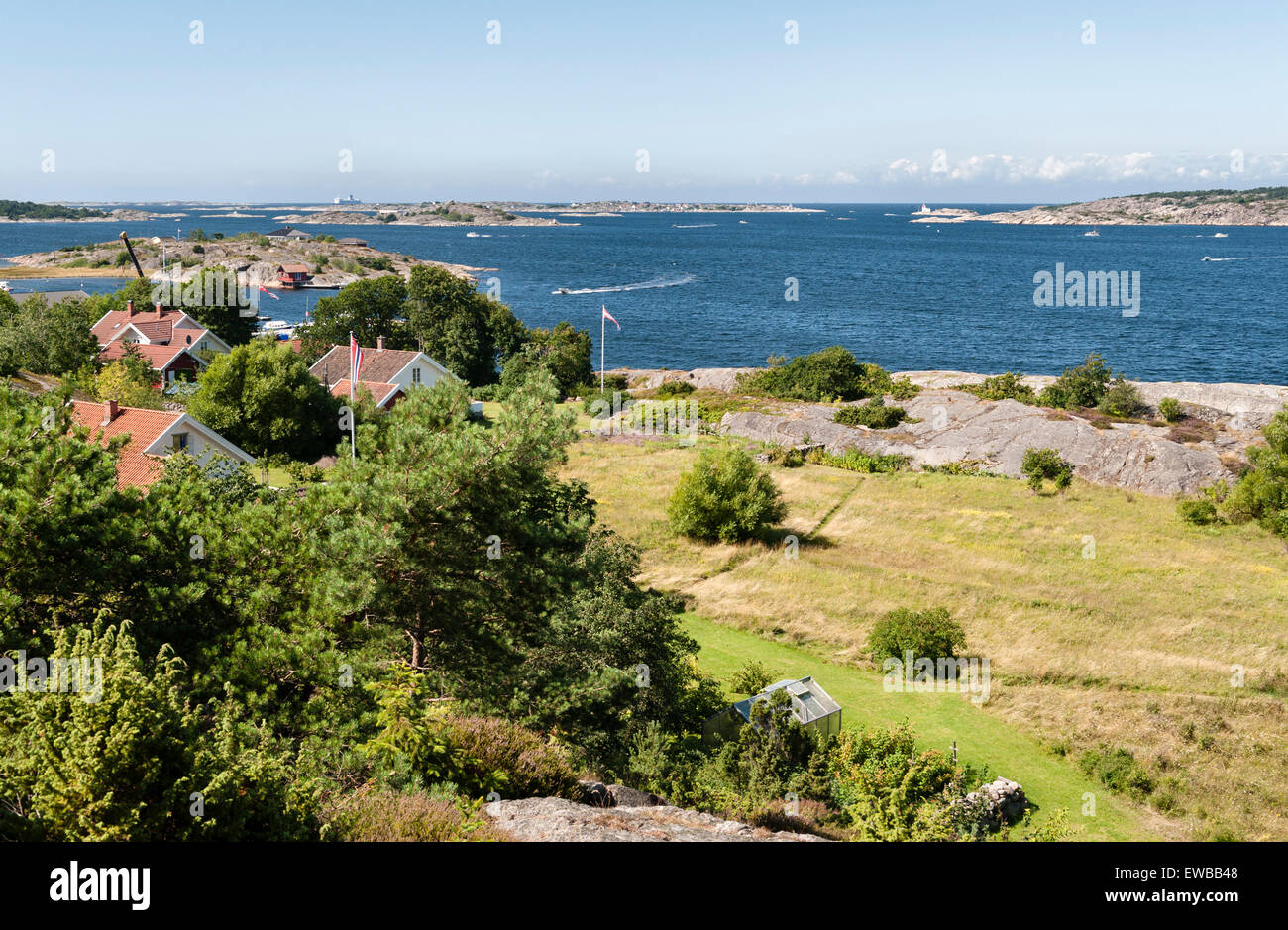 Norwegen - Sommer auf der Insel Søndre Sandøy, eines der Hvaler Inseln südlich von Oslo in der Nähe von der schwedischen Küste Stockfoto