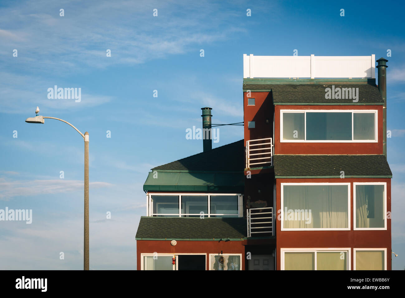 Haus am Strand von Imperial Beach, Kalifornien. Stockfoto