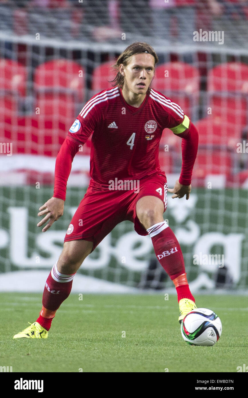 Jannik Vestergaard (DEN), 20. Juni 2015 - Fußball / Fußball: UEFA-U21-European Championship Tschechien 2015 Gruppe A match zwischen Deutschland und Dänemark 3: 0 in Eden Arena in Prag, Tschechische Republik. (Foto von Maurizio Borsari/AFLO) Stockfoto