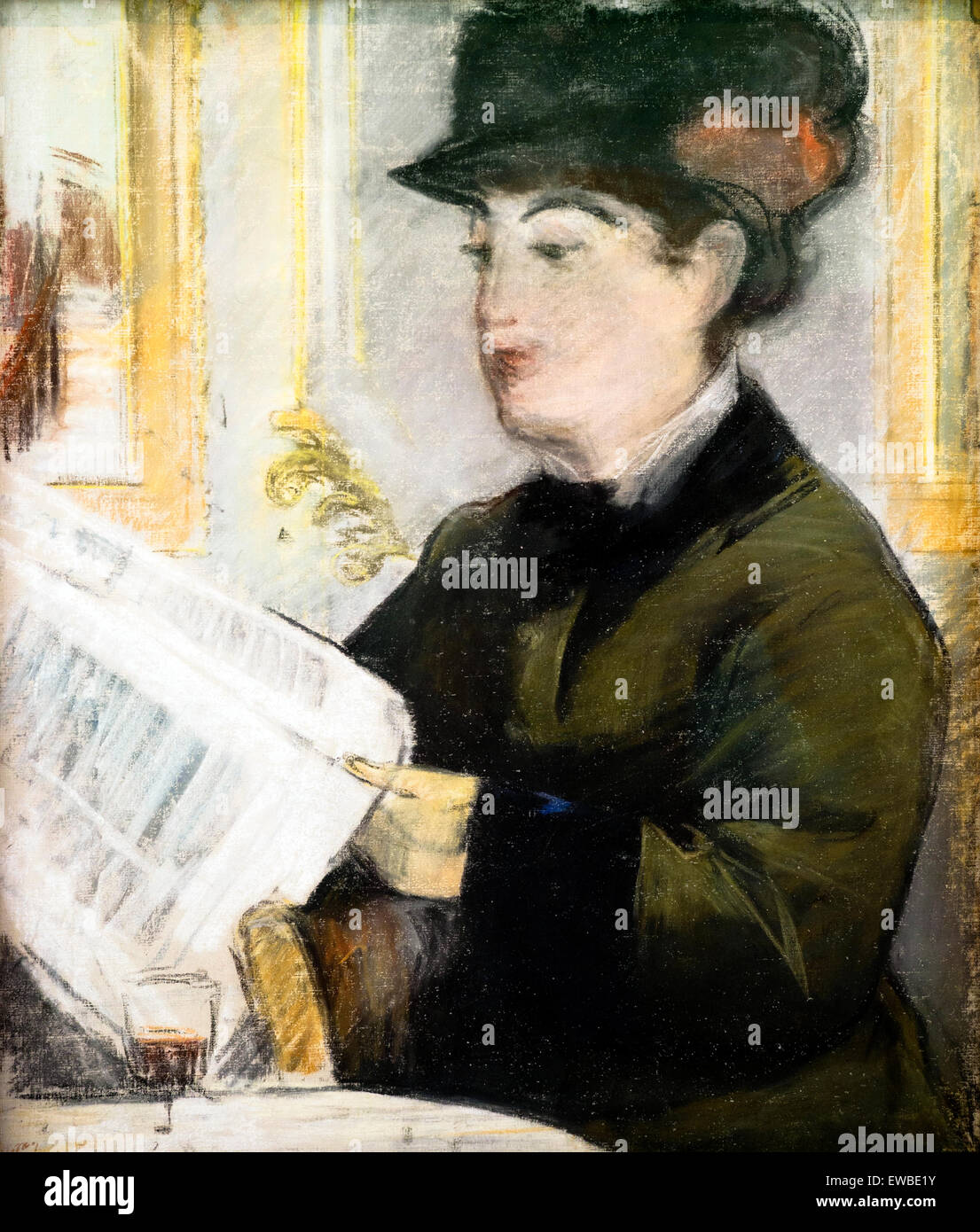 Henri Matisse (Le Cateau cambresis - (FR), 1869, Nizza (FR) 1954) Frau mit Öl auf Holz Stockfoto