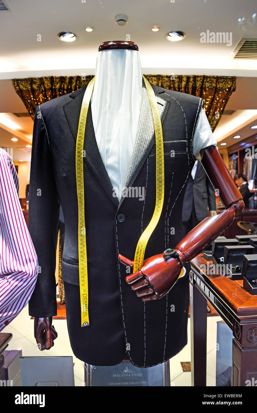 Maßschneider maßgeschneiderte Anzüge Hemden Shanghai China chinesische Stockfoto