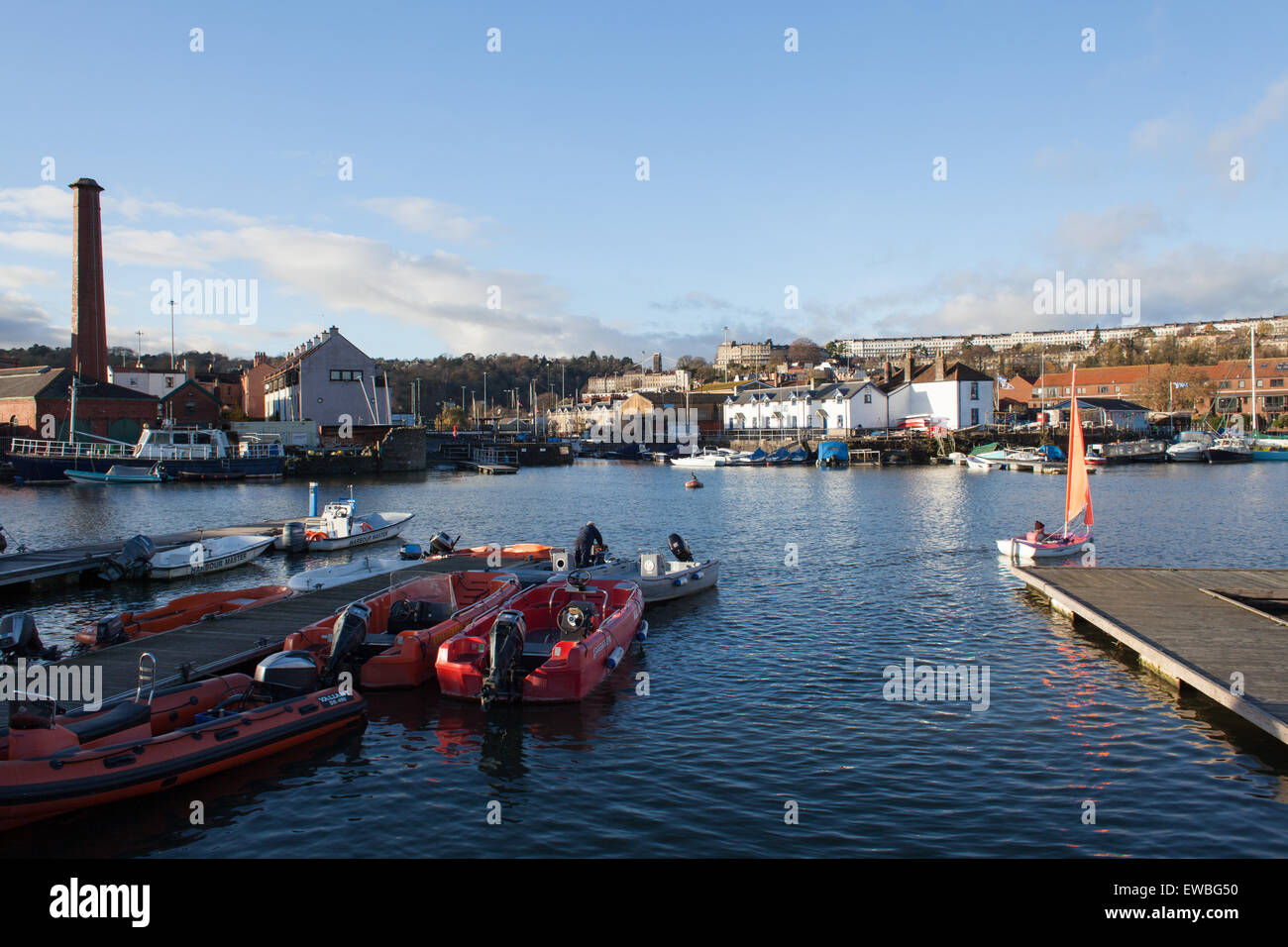 Blick auf Bristol Docks Stockfoto