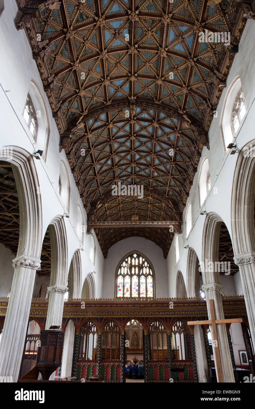 Cullompton, Str. Andrews Kirche, Devon, UK. Stammt aus dem Jahre 1430, erbaut im "senkrecht" Stil Stockfoto