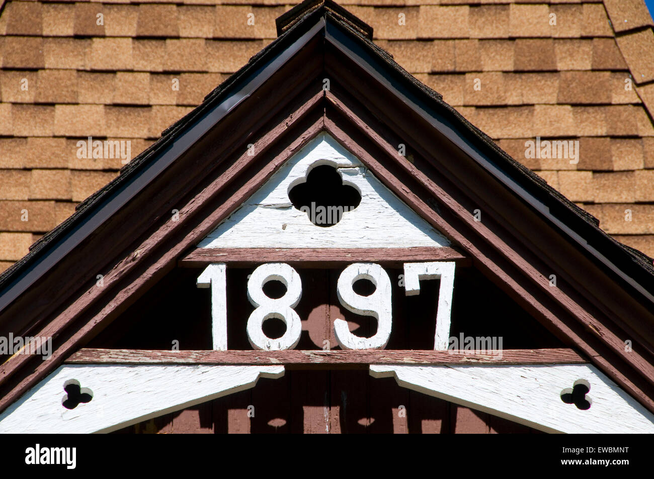 1898 Kirche, Antilope, Reise durch die Zeit National Scenic Byway, Oregon Stockfoto