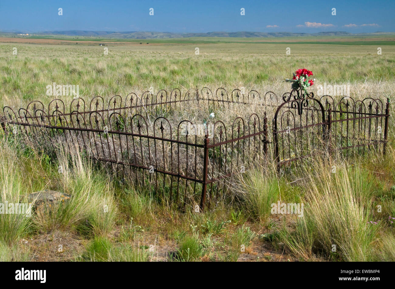 Ländlichen Friedhof, Kent, Reise durch die Zeit National Scenic Byway, Oregon Stockfoto