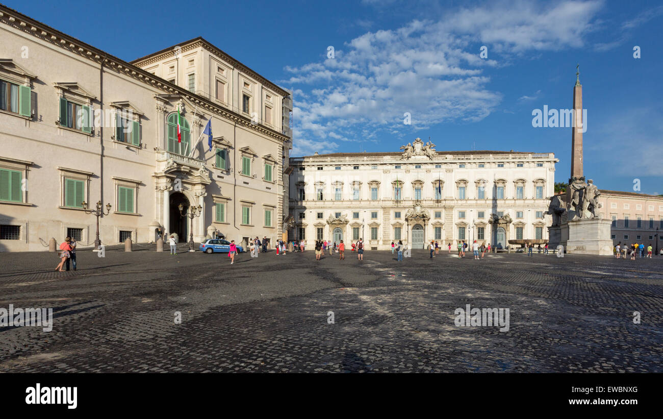 ROMA (Italien) - Quirinale e Palazzo della Consulta Stockfoto