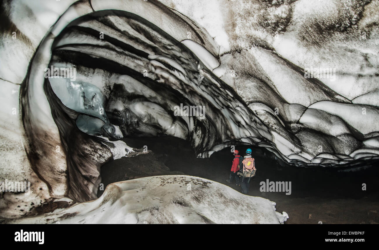 Innen Warren Höhle am Mount Erebus, Antarctcia. Stockfoto