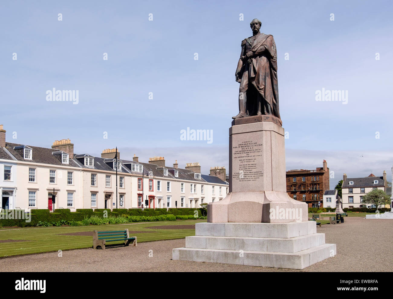 Archibald William Memorial Statue Earl of Eglinton und Wintoon in Wellington Square Ayr South Ayrshire Strathclyde Scotland UK Stockfoto