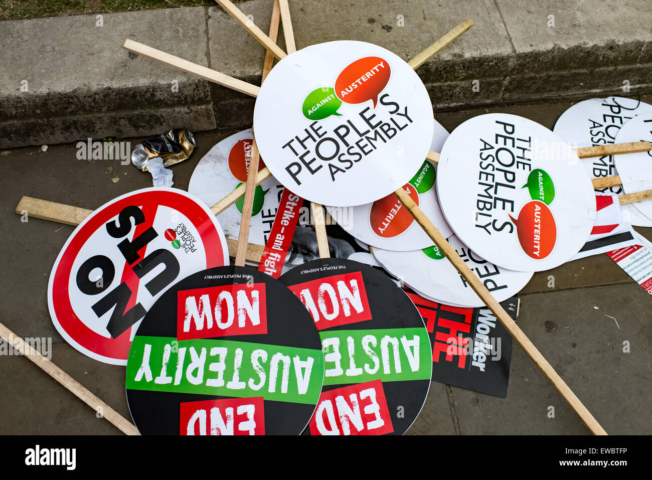 Protest-Schilder Stockfoto