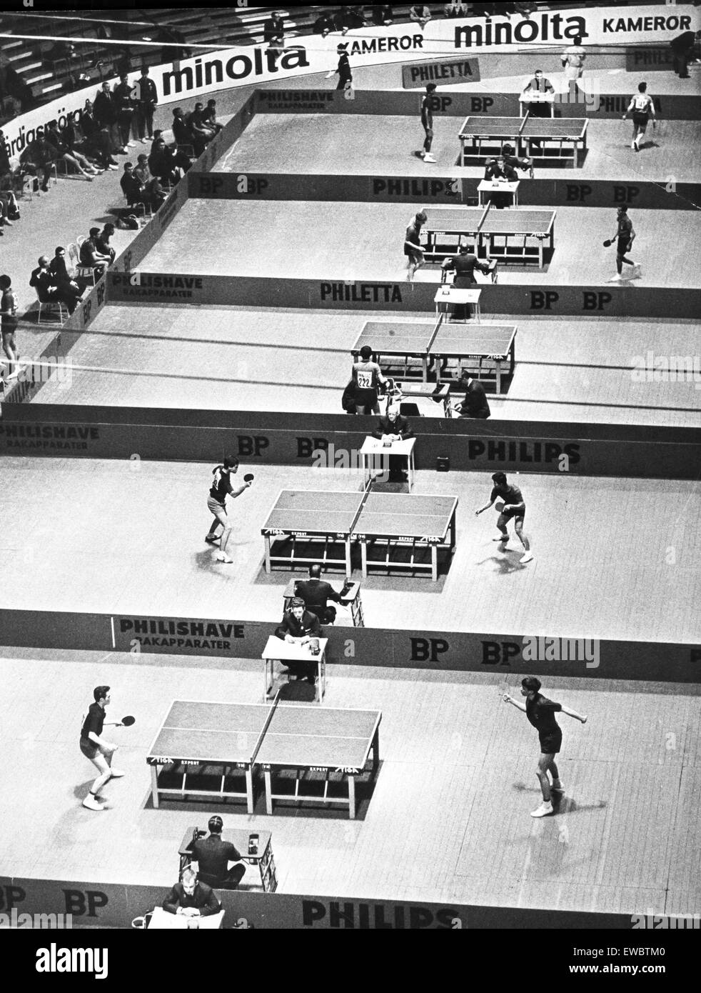 Tischtennis, Wettbewerbe, 1967 Stockfotografie Alamy