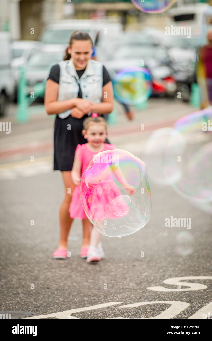 Luftblasen in Brighton Stockfoto