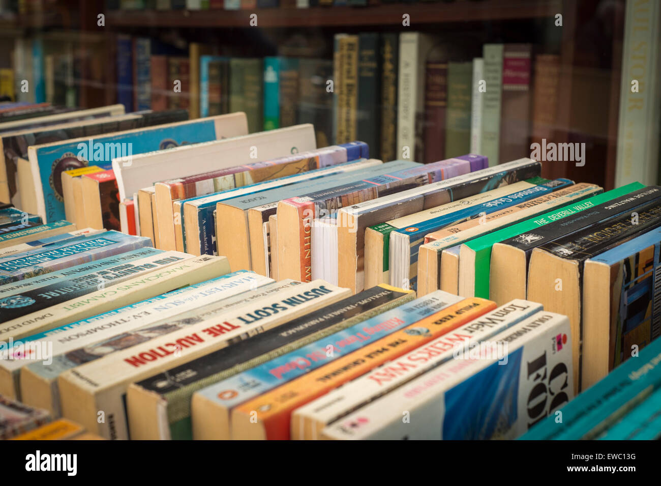 gebrauchte Bücher Stockfoto