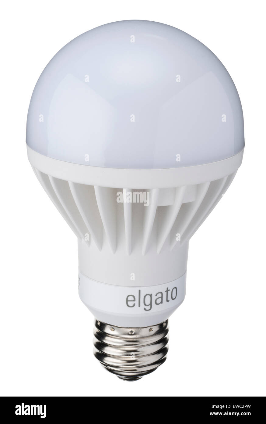 Elgato-LED Stimmung Glühbirne. Bluetooth app gesteuert Glühbirne, die farbiges Licht nach voreingestellten Stimmungen ausstrahlt. Stockfoto