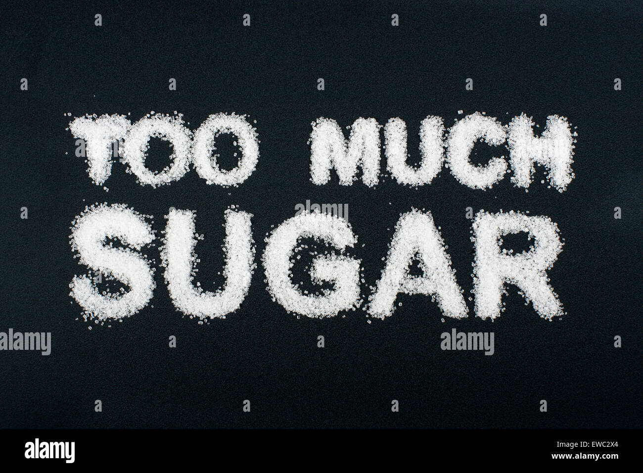 Ungesunde Lebensmittel Konzept - Zucker Stockfoto