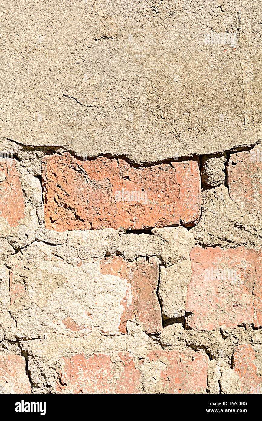 Alten Grunge Brick Wand Hintergrund Stockfoto