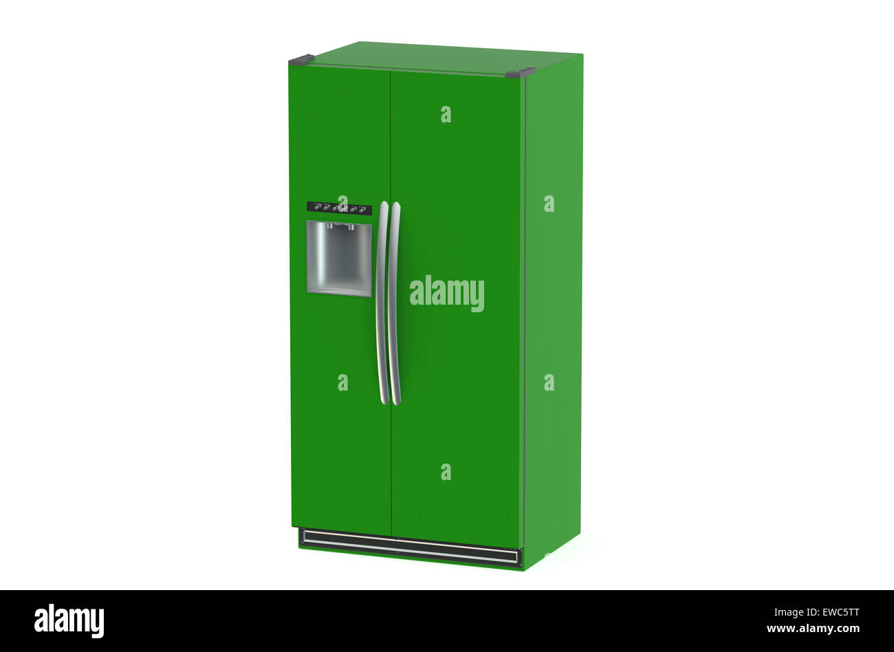 Silber moderne Kühlschrank mit Side-by-Side Door Systems Stockfoto