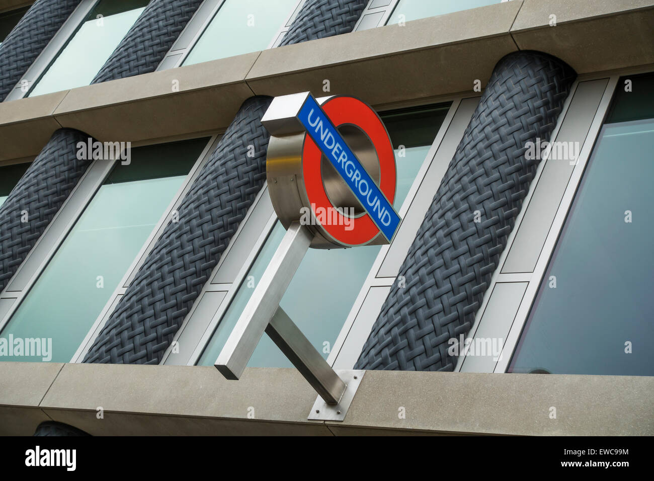 London, die unterirdischen Zeichen Kings Cross und St Pancras-London Stockfoto