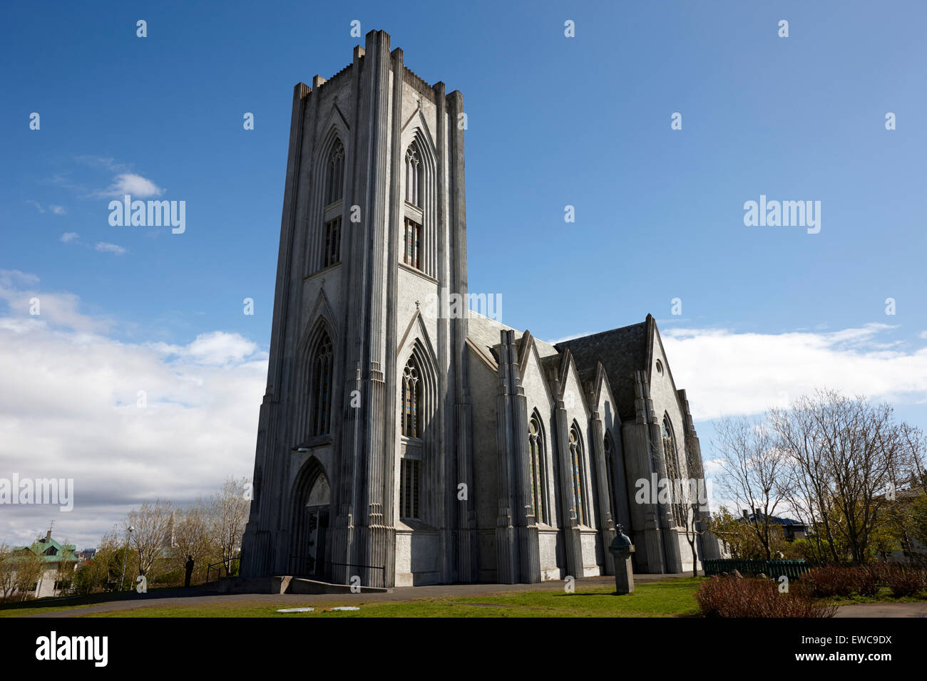 Landakotskirkja katholische Kathedrale Reykjavik Island Stockfoto