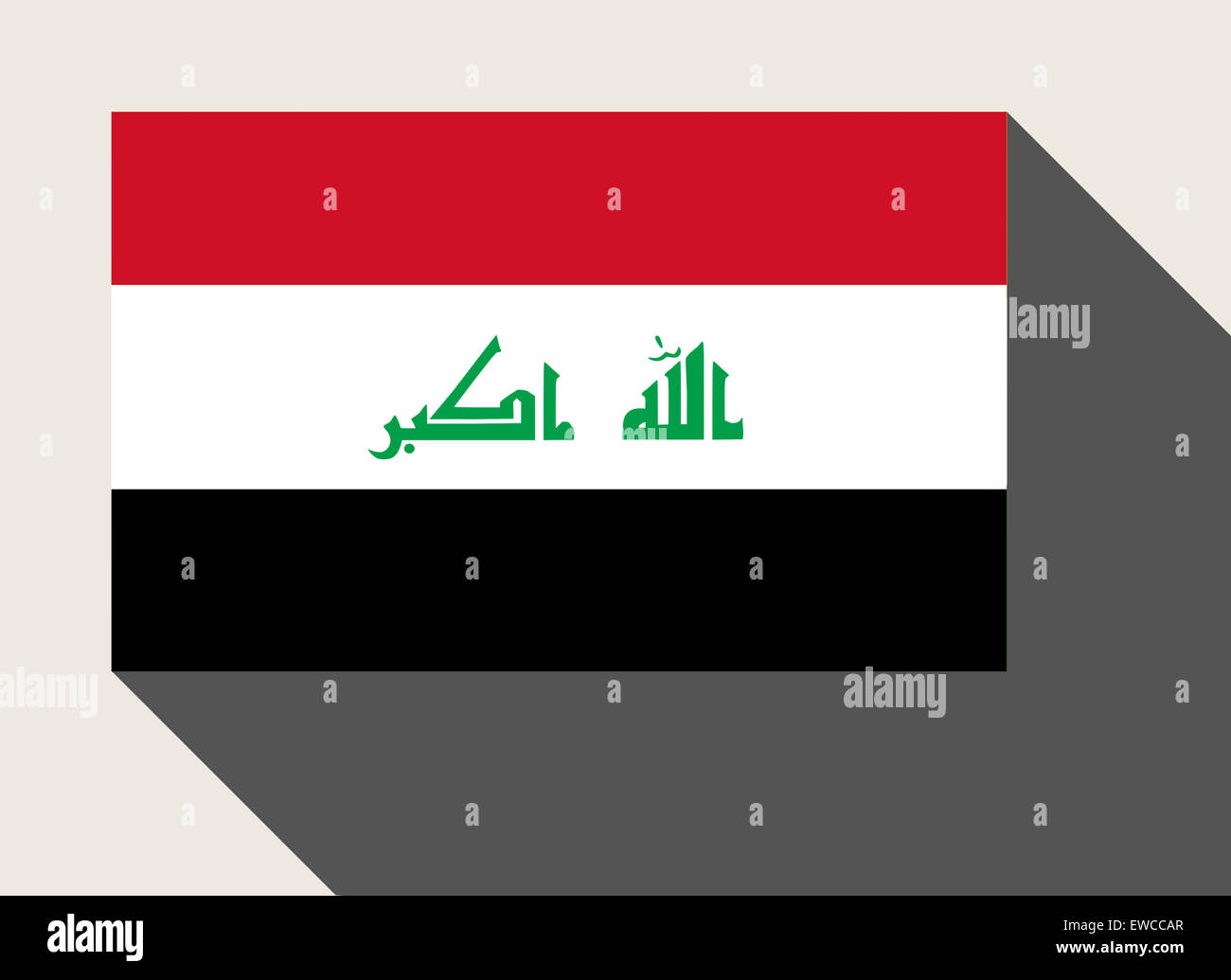 Irak-Flagge in flachen Web-Design-Stil. Stockfoto