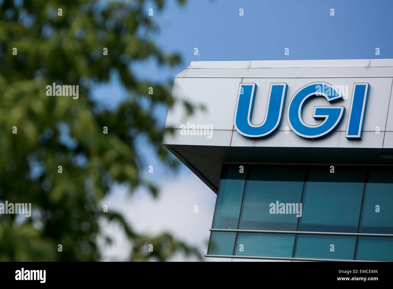 Ein Logo Zeichen außerhalb der Sitz der UGI Corporation, auch bekannt als AmeriGas, in King Of Prussia, Pennsylvania. Stockfoto