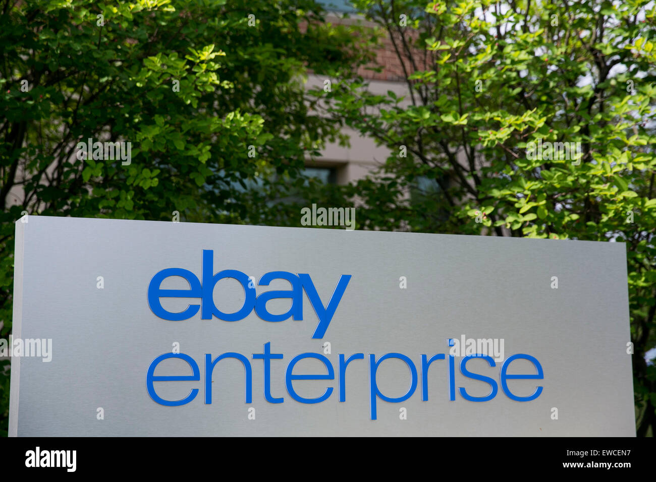 Ein Logo Zeichen außerhalb der Zentrale von eBay Enterprise in King Of Prussia, Pennsylvania. Stockfoto