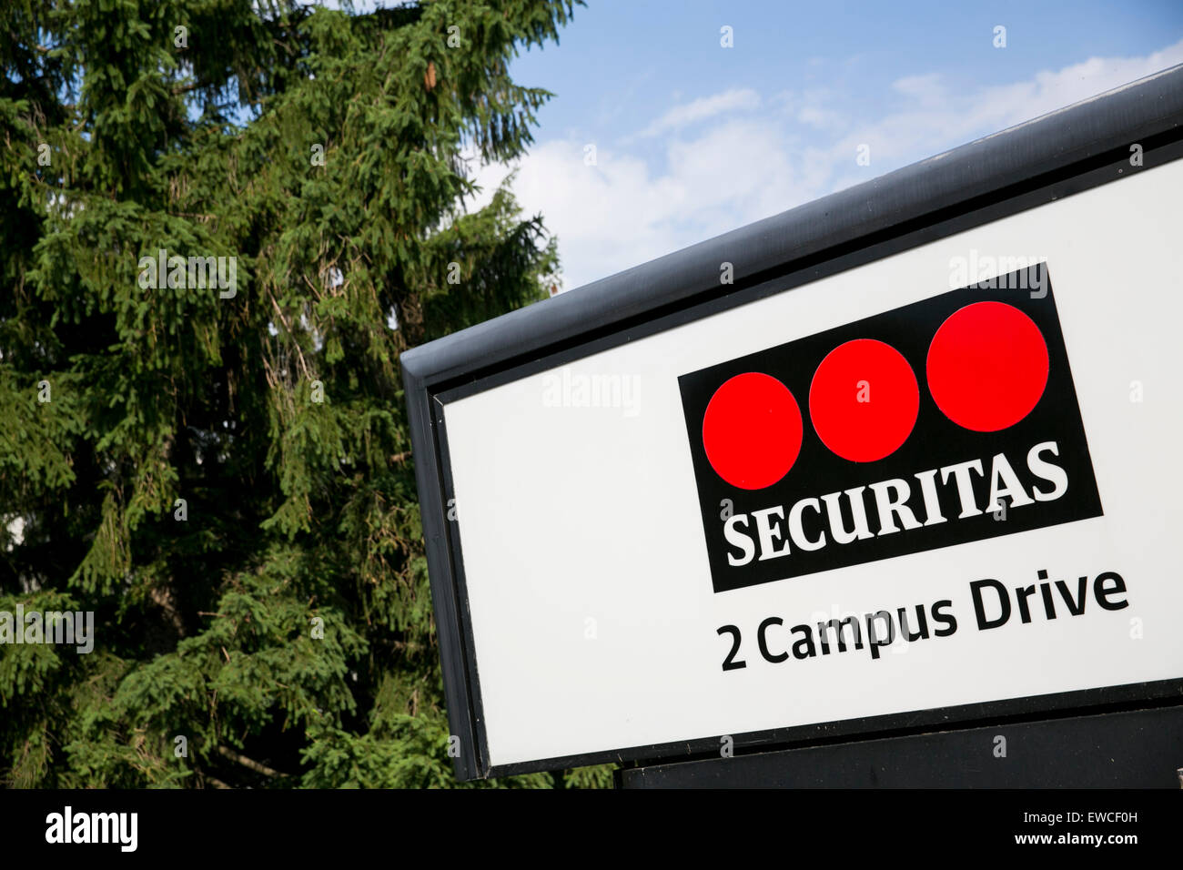 Ein Logo Zeichen außerhalb einer Einrichtung von Securitas in Parsippany, New Jersey besetzt. Stockfoto