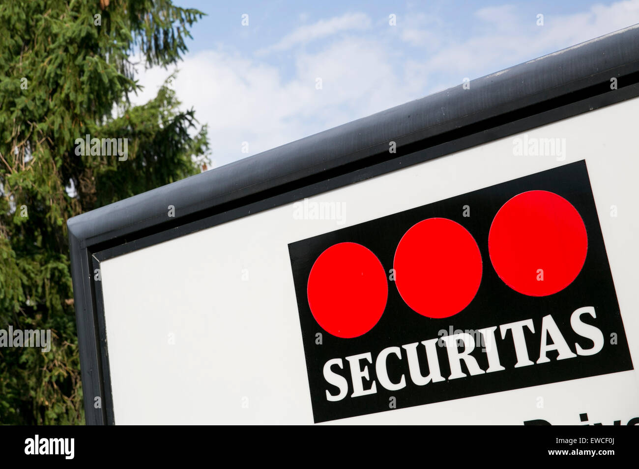 Ein Logo Zeichen außerhalb einer Einrichtung von Securitas in Parsippany, New Jersey besetzt. Stockfoto