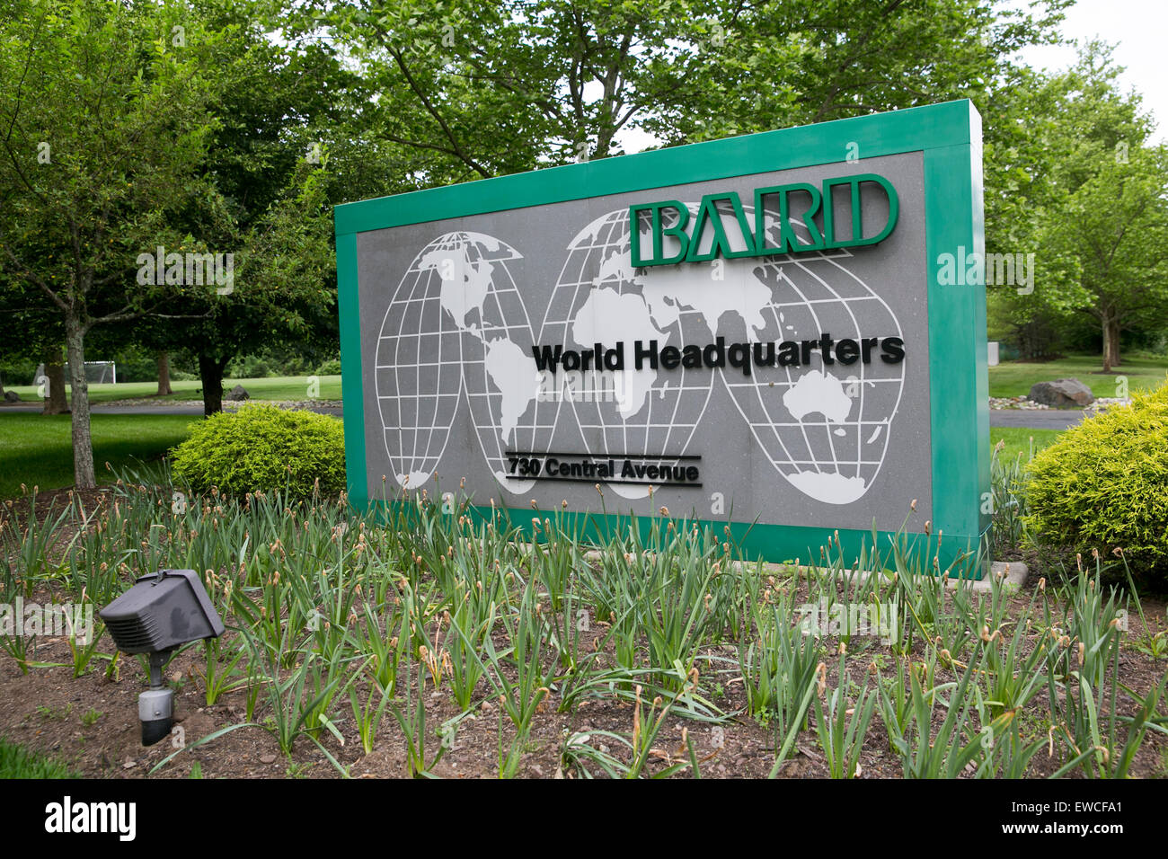 Ein Logo Zeichen außerhalb der Hauptsitz von C. R. Bard, Inc., in New Providence, New Jersey. Stockfoto