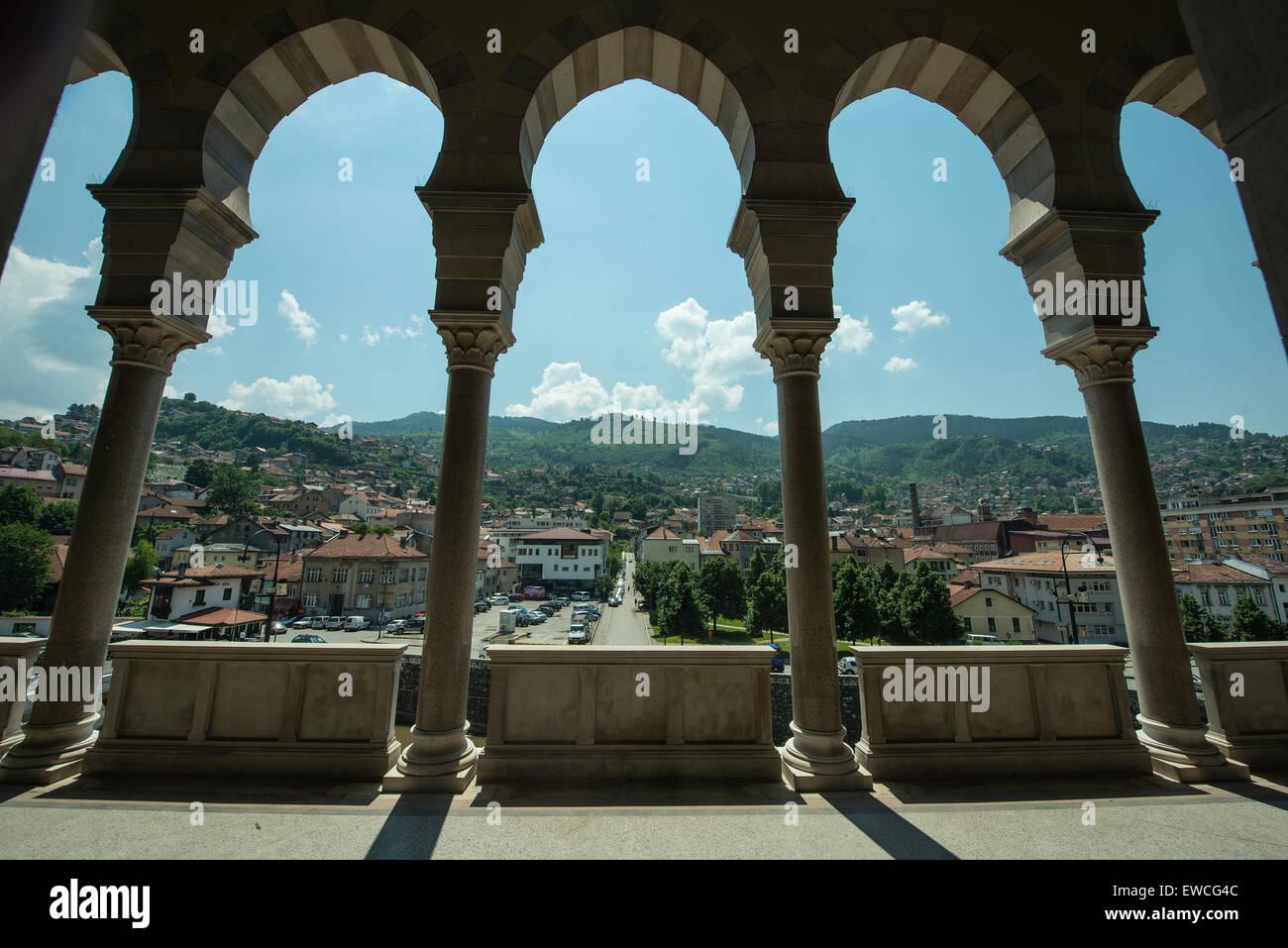 Die National- und Universitätsbibliothek von Bosnien und Herzegowina in Sarajevo Stockfoto