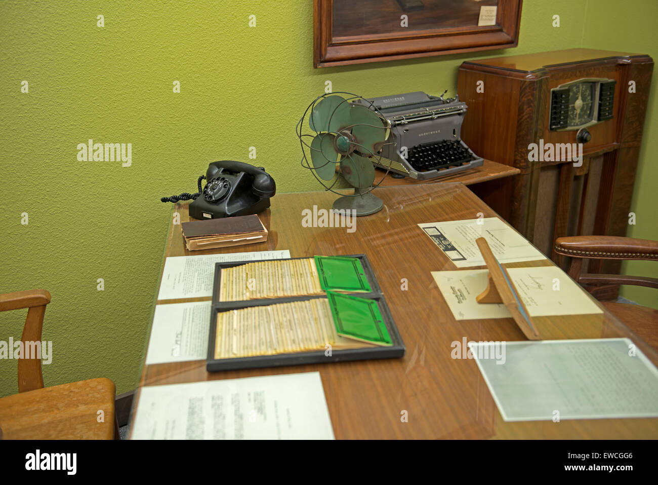 Alten Büroeinrichtung, San Diego, Kalifornien Stockfoto