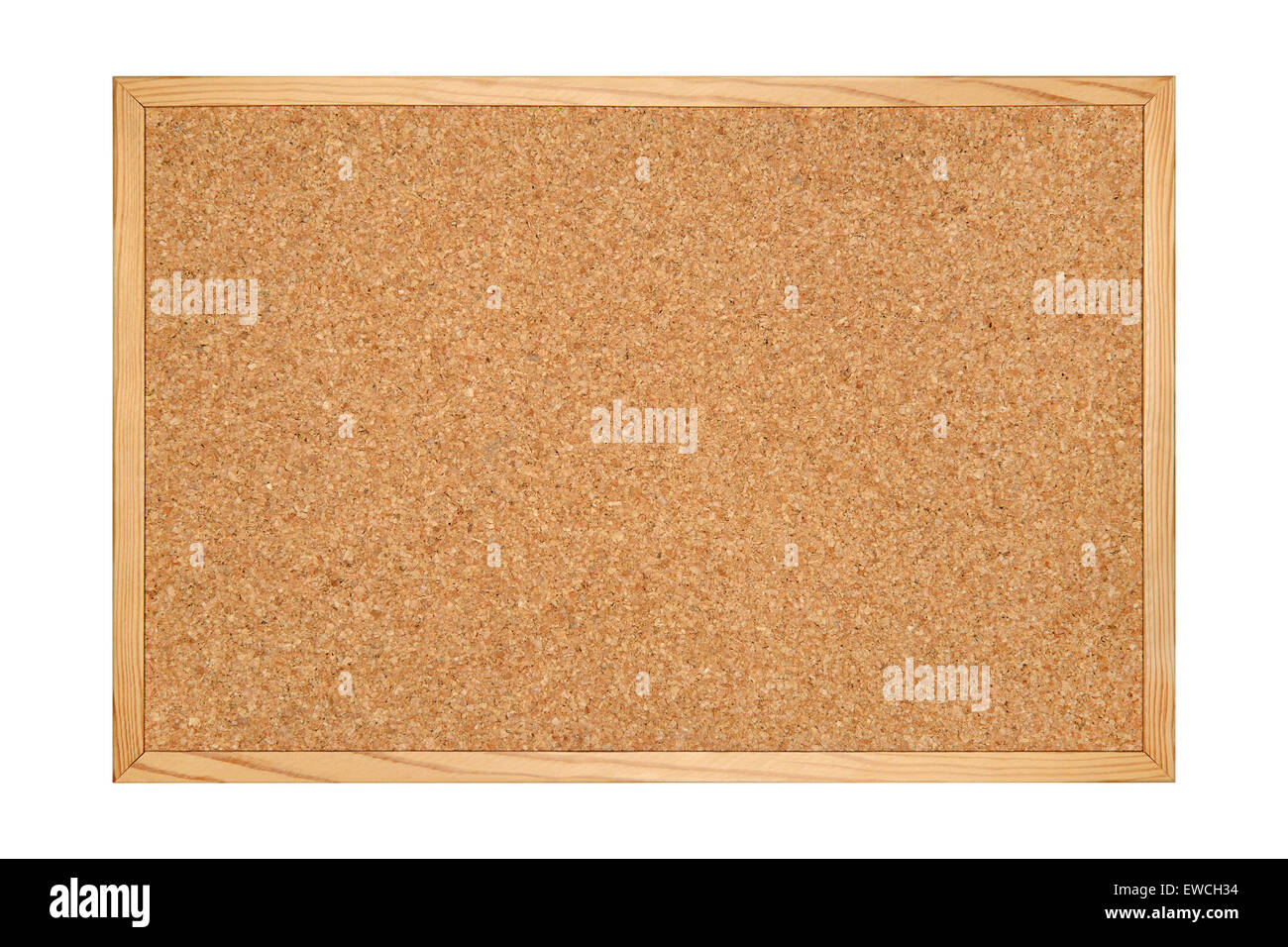 Kork Pinnwand, ausgeschnitten. Stockfoto