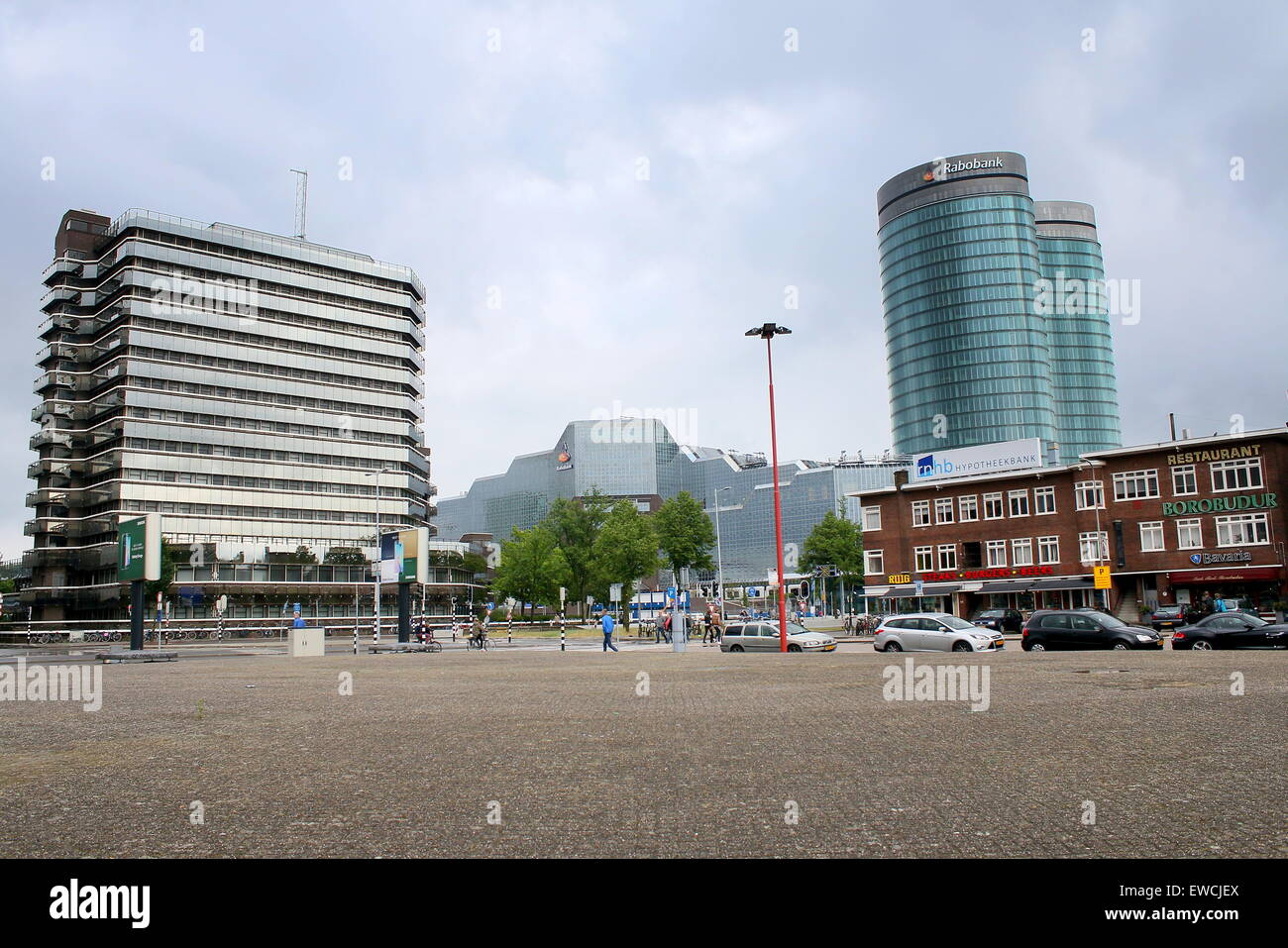 Konferenzzentrum Jaarbeurs Hallen Gelände in Utrecht, Niederlande mit Rabobank HQ. Auch beginnen & Ende 2015 Tour de France Stockfoto