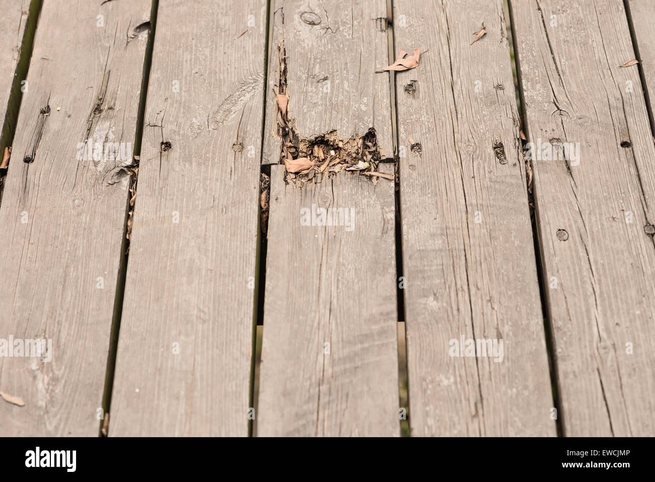 Holz-Planke Druckleitungsnetzes und hautnah als Hintergrund Stockfoto