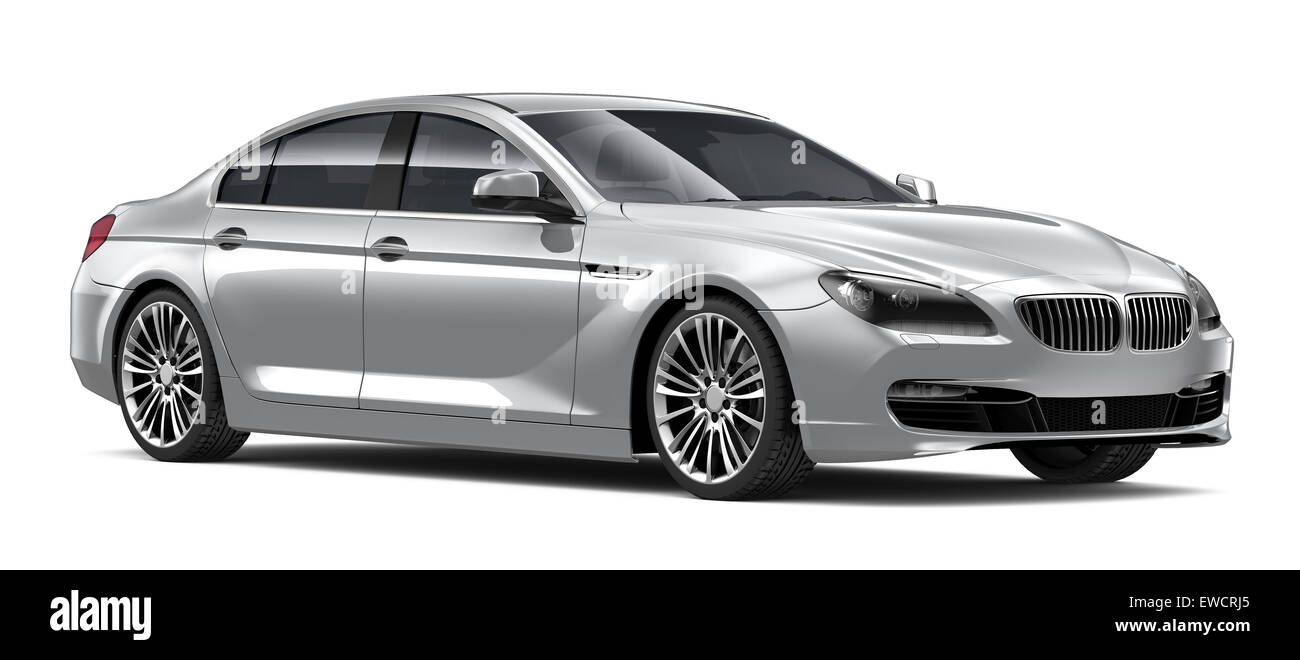 Silber Luxus-Auto Stockfoto