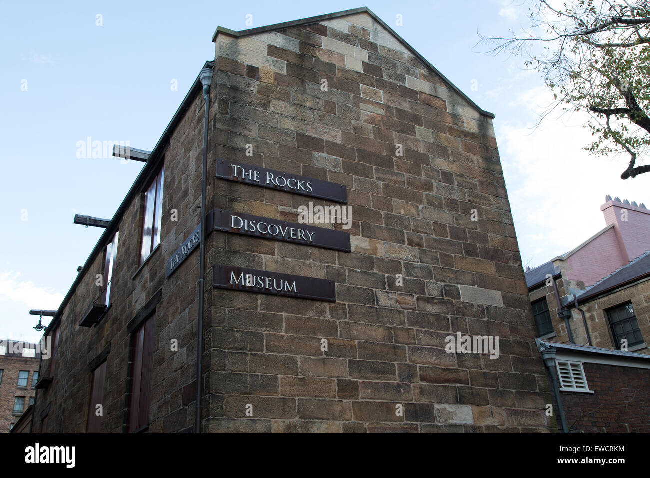 Das Rocks Discovery Museum in 2-8 Kendall Lane in Sydney, Australien. Stockfoto