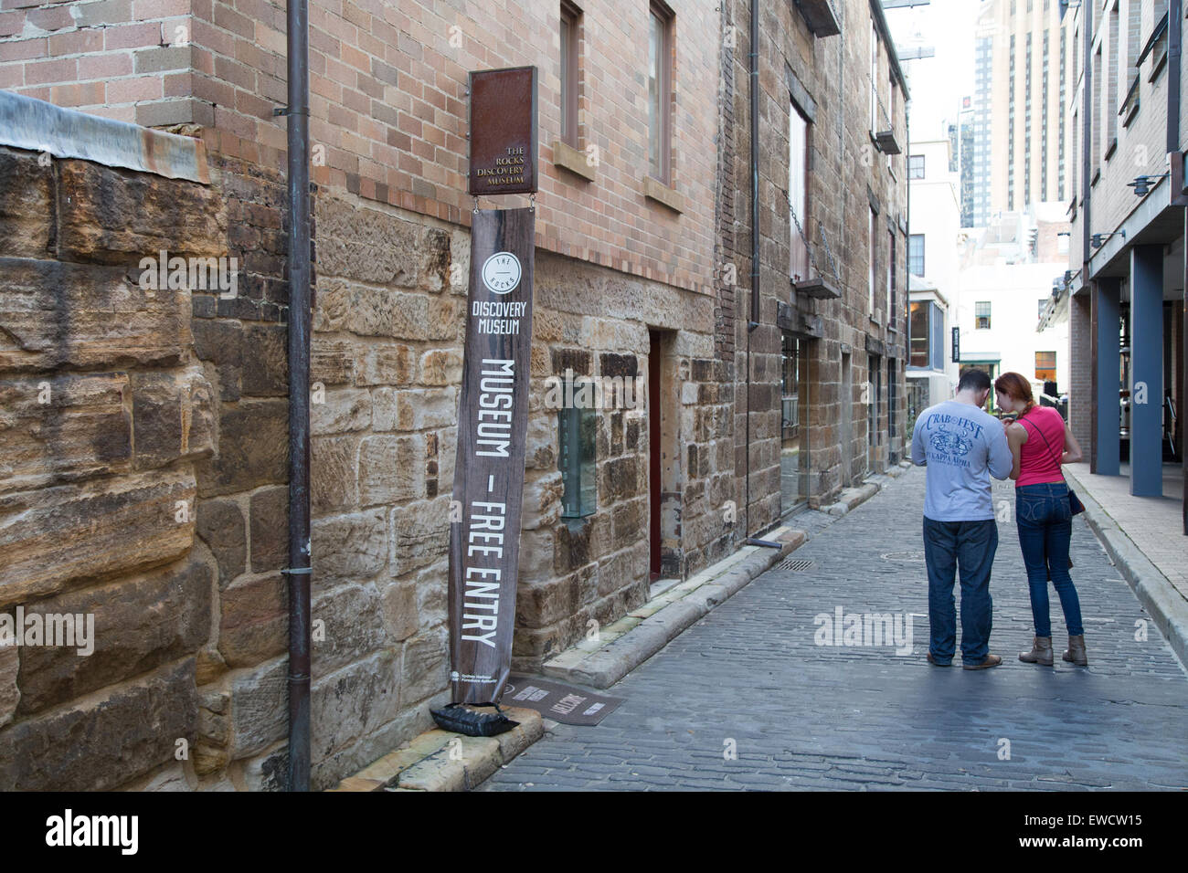 Das Rocks Discovery Museum in 2-8 Kendall Lane in Sydney, Australien. Stockfoto