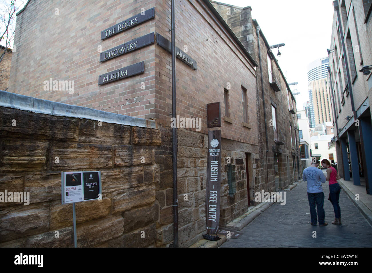 Das Rocks Discovery Museum in 2-8 Kendall Lane in Sydney, Australien. Stockfoto