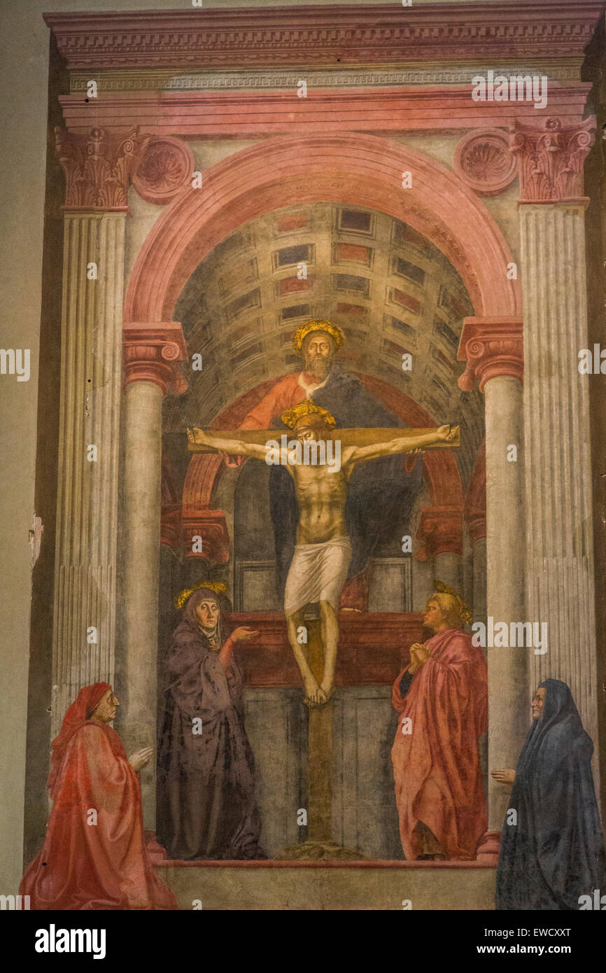 Masaccio, Heilige Dreifaltigkeit, Santa Maria Novella ...
