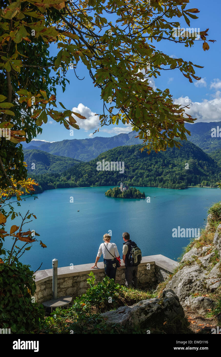 Der See von Bled, Region Gorenjska, Slowenien Stockfoto