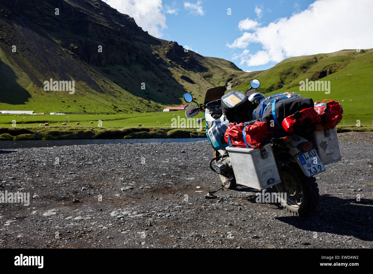 Deutsche Bmw Motorrad touring Island Stockfoto